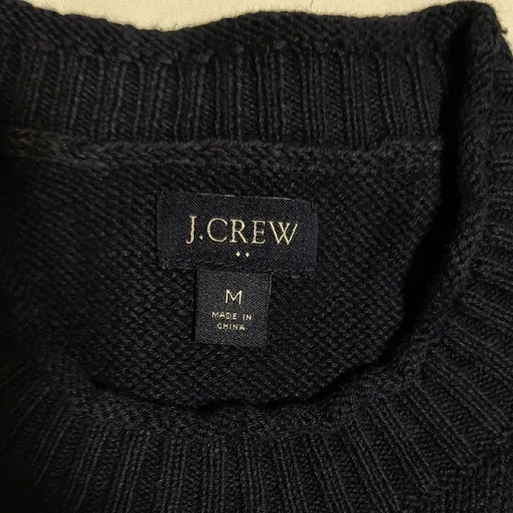 J. Crew Men's Deep Blue Crewneck Sweater - Picture 2 of 4